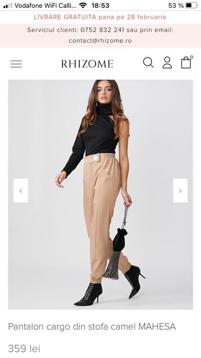 Pantaloni rhizome-cargo/massimo dutti
