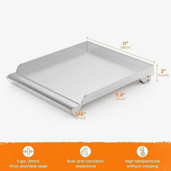 Plita de INOX profesionala pt gratar pe gaz,carbuni 33cm x 31cm