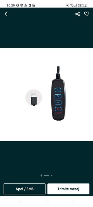Lampă usb circulară cu trepied