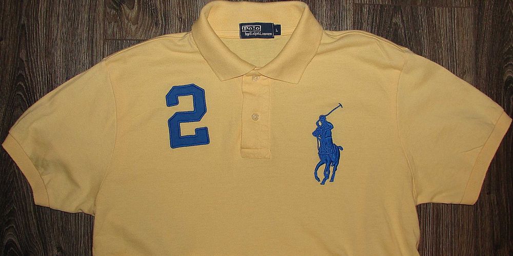 Tricou Polo by Ralph Lauren, Marimea L, Galben, Autentic/Original