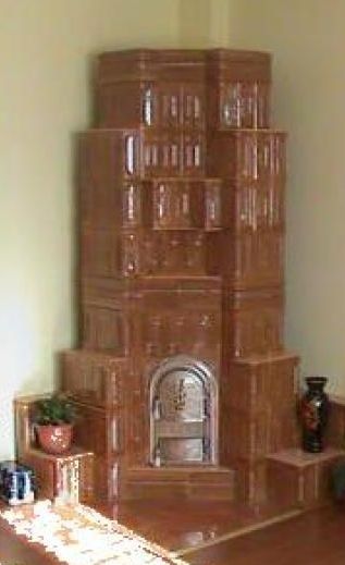 Soba de teracota pe colt