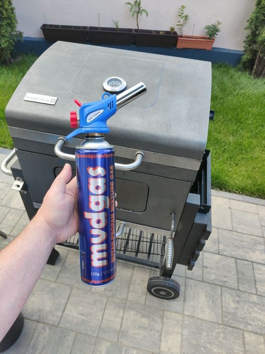 Arzător + butelie Gaz 500ml / Ideal grătar Aprinzător Cărbuni , Camping Drumeție etc