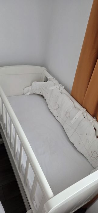 Patut bebe deluxe Mothercare cu balansoar alb L95 x l50 x h 80 cm