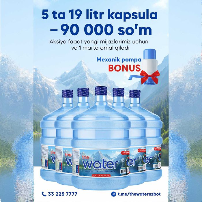 19L suv + tez yetkazib berish (aksiya bor)