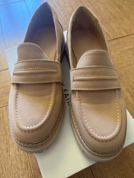 Mocasini CCC bej, piele întoarsă, mărimea 40 - 120 lei