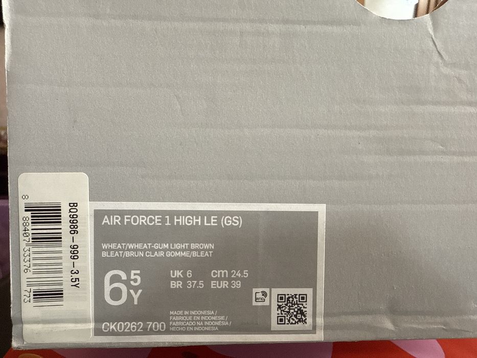 adidasi Originali Nike Air Force 1 High Leather , noi marime 39