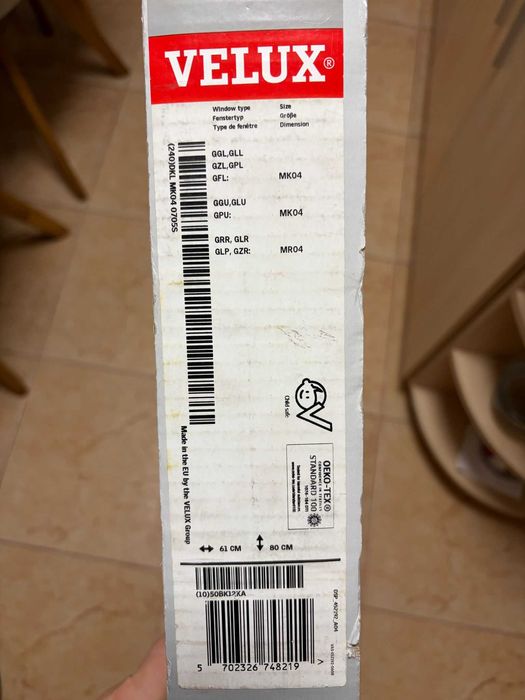 Vand jaluzele roleta poliester opaca VELUX 78 x 98 si M08 78 x 140