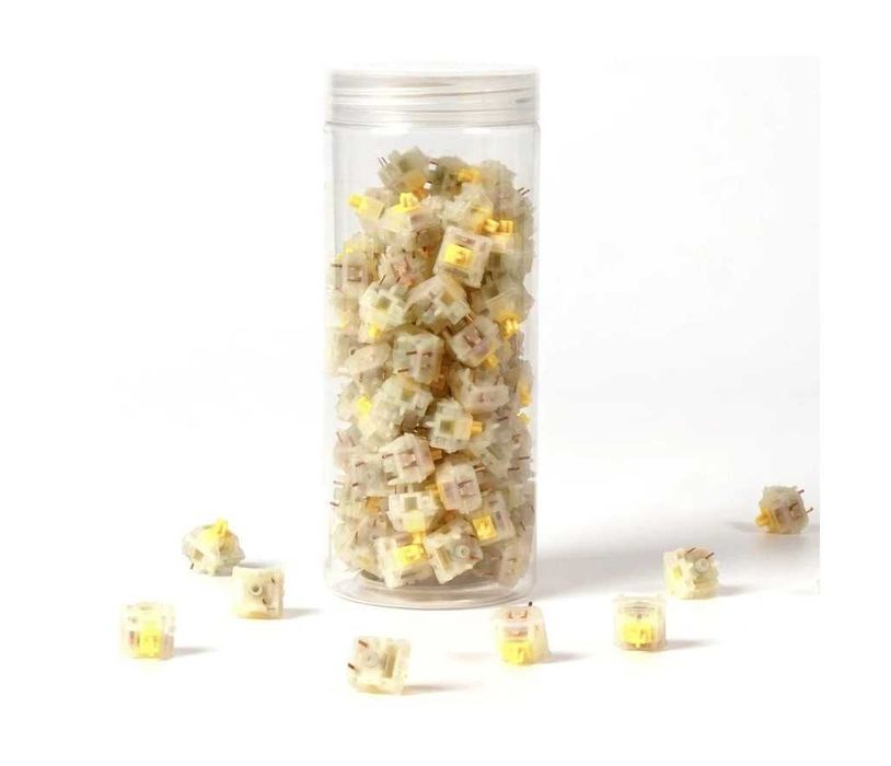 }Набор механич. переключателей Keychron Gateron CapV2 Milky Yellow 110