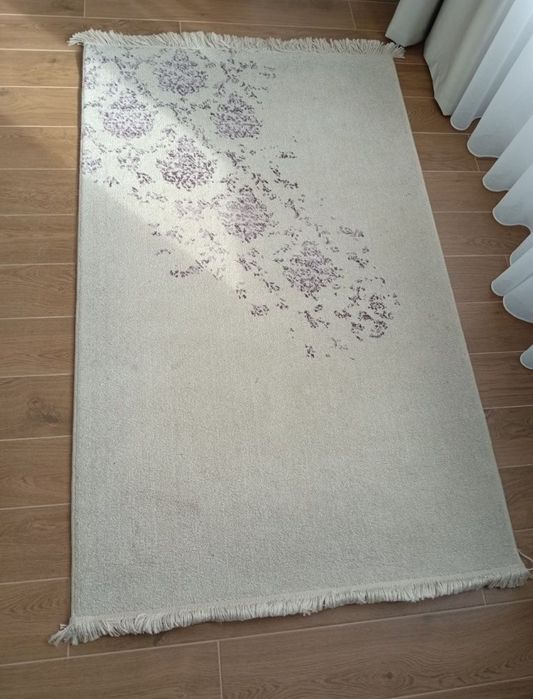 covor rugvista 100 x 160 100x160 cm crem cu frunze mov stare impecabil