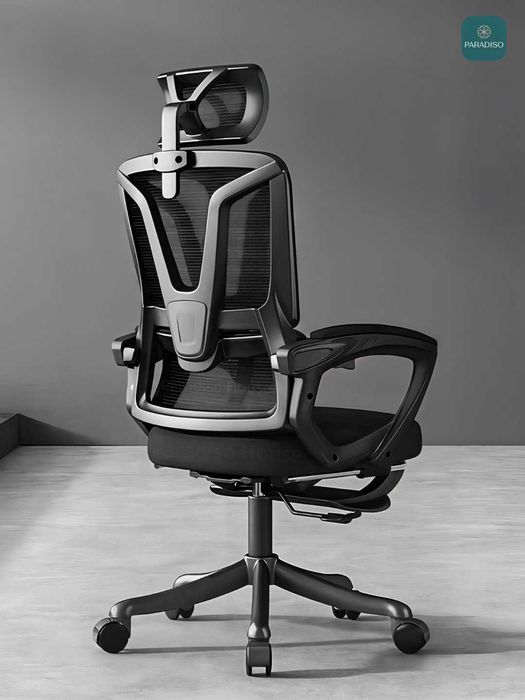 Кресло компьютерное, офисное, игровое, с подножкой, на колесиках