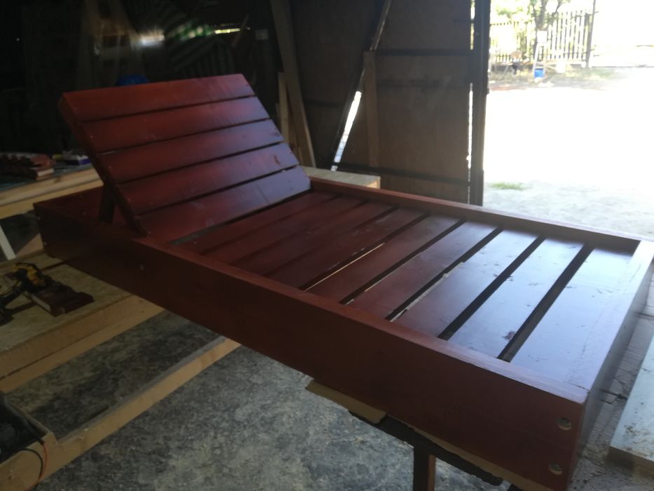 Reducere 20%Sezlong plaja lemn masiv PIN NORDIC 500lei