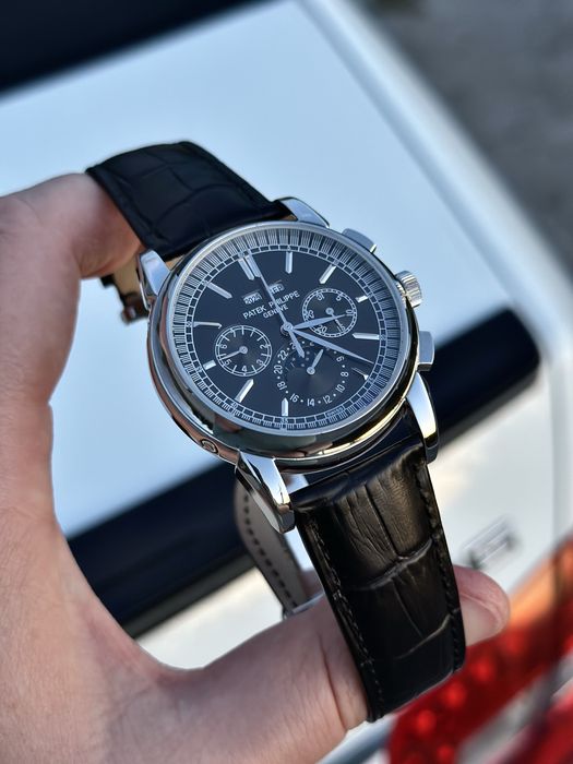 patek philippe gray dial steel