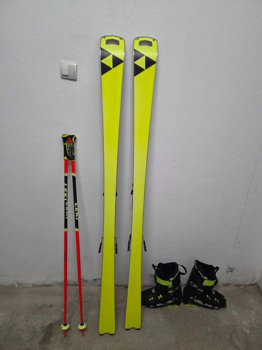 SKI FISCHER RC4 SC -CLAPARI SKI- BETE SKI LEKI - pachet complet - cumparate octombrie 2025, folosite un sezon de 4 ori