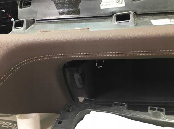 BMW 7 G11 G12 plansa de bord HUD negru / maro - kit airbag -  centuri