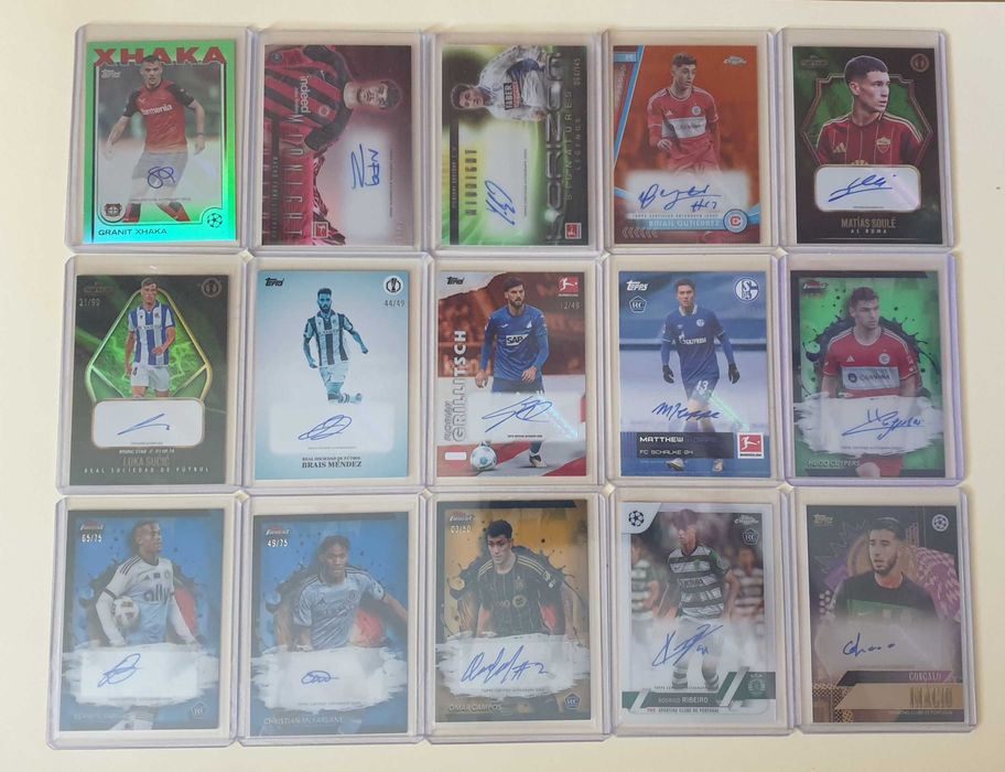 Карти с автографи и екипи на Topps & Panini (Autograph & Relic Cards)