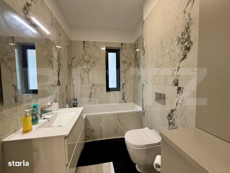 Apartament de 2 camere, 54 mp, complet mobilat, in ansamblu de lux –