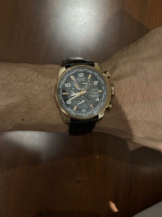 Солнечные часы Citizen Eco-Drive World Time Rose Gold
