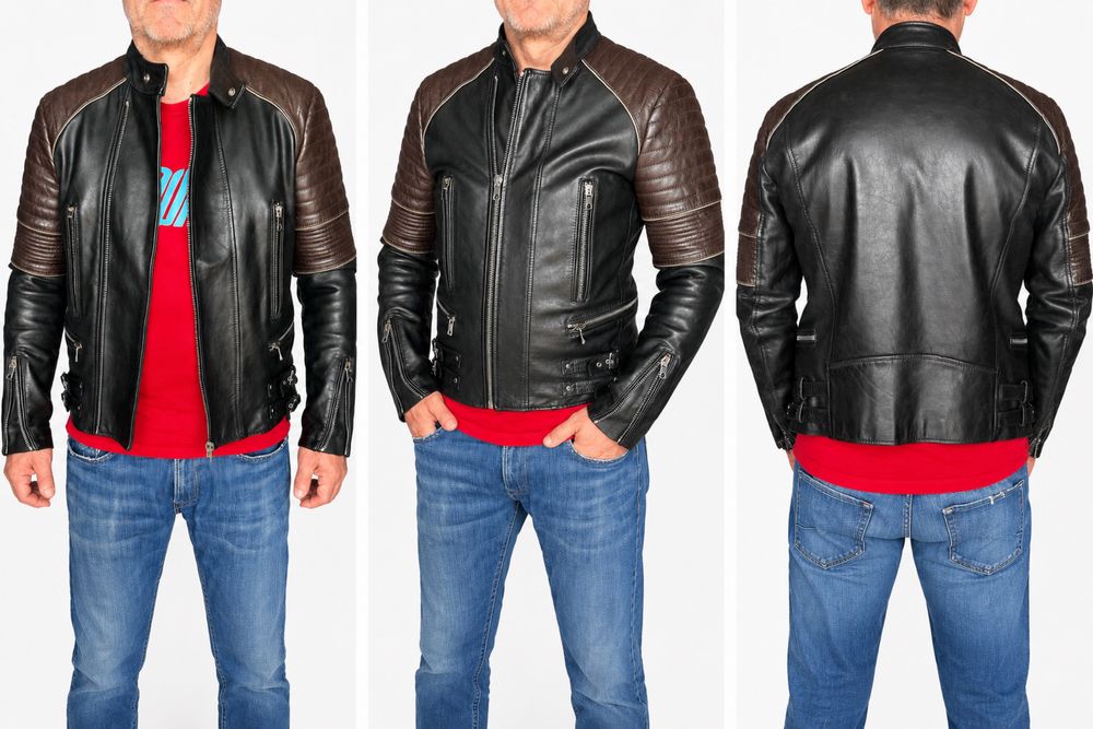Diesel Black Gold Leather Biker Jacket – Made in Italy – Естествена Кожа – S/M – Рядък Модел