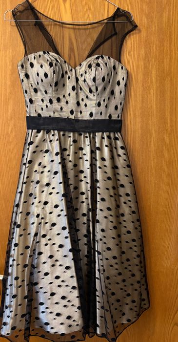 Rochie eleganta din satin si plasa