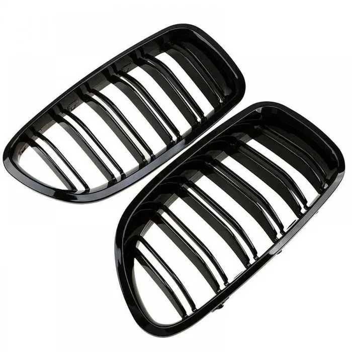 Set grile duble pentru BMW F10 / F11 / 2010 - 2016 / negru lucios