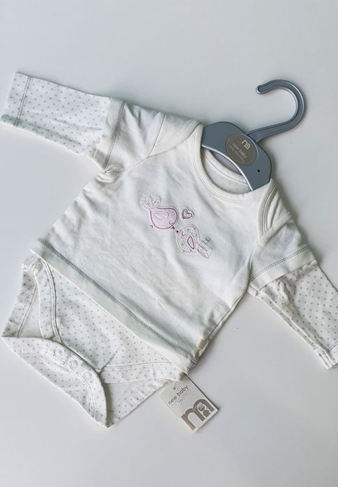 Новое платье, комплект и боди Mothercare на девочку 3-6 мес