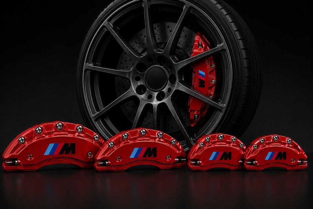 Метални капаци за спирачни апарати M Power – BMW 1, 3, 5, X5, X6 – 4 броя, Червен