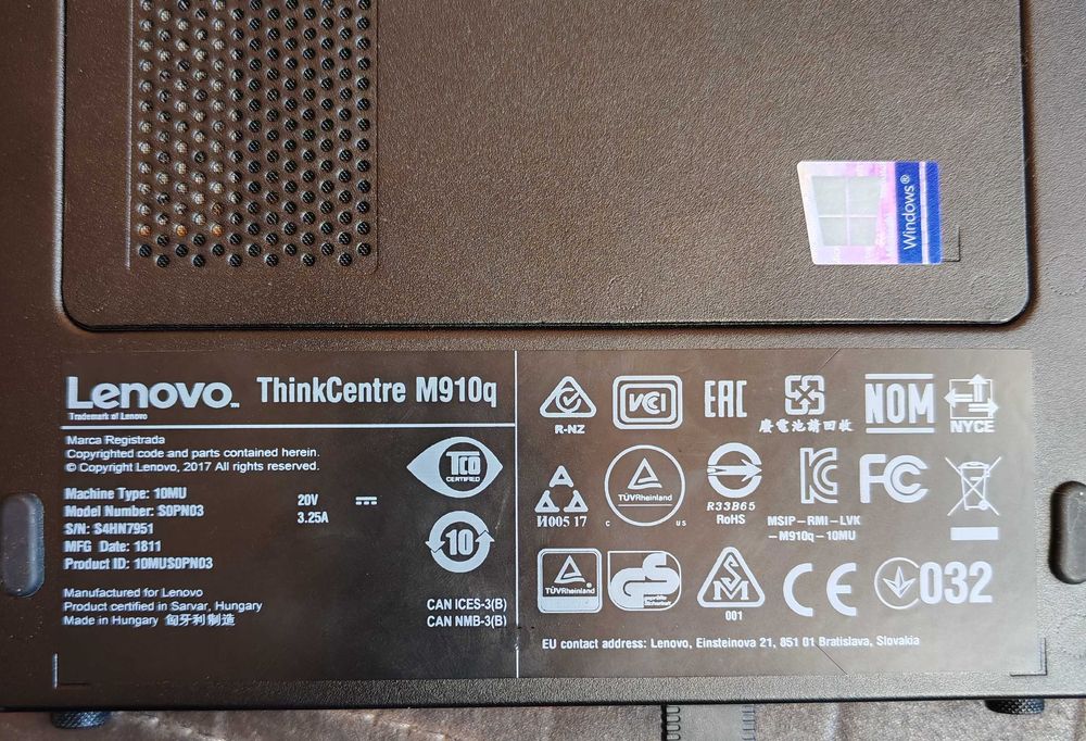 Lenovo ThinkCentre M910Q Tiny Core i7