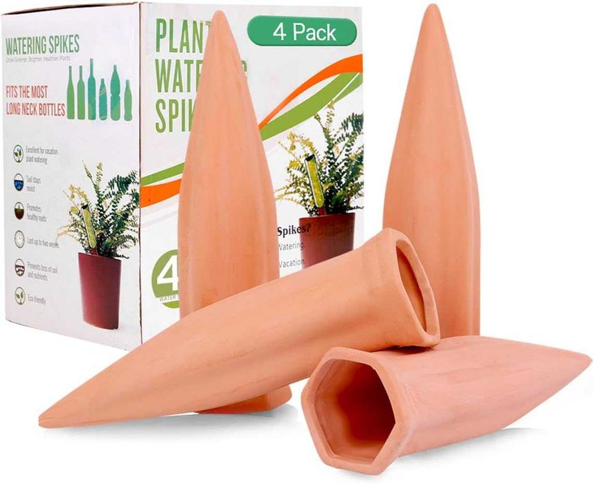 Set 4 Auto-Picuratoare ceramice pentru ghivece