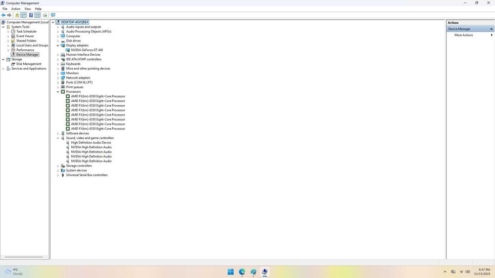 Kit placa de baza Amd FX 8350 8-core 4.00 ghz 8gb ram 1 gb video