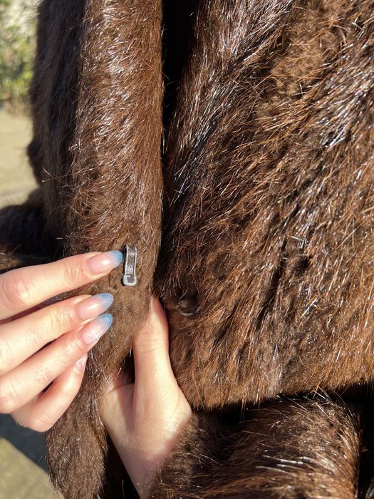 Blana naturala nurca maro