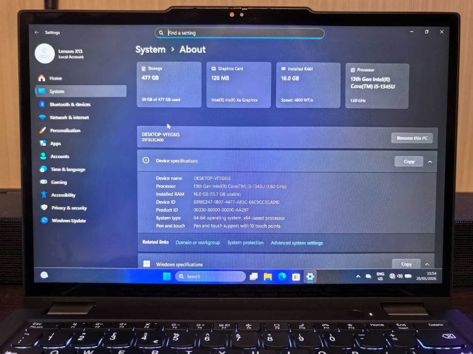 2 in 1 Lenovo ThinkPad X13 Yoga Gen 4 LTE
