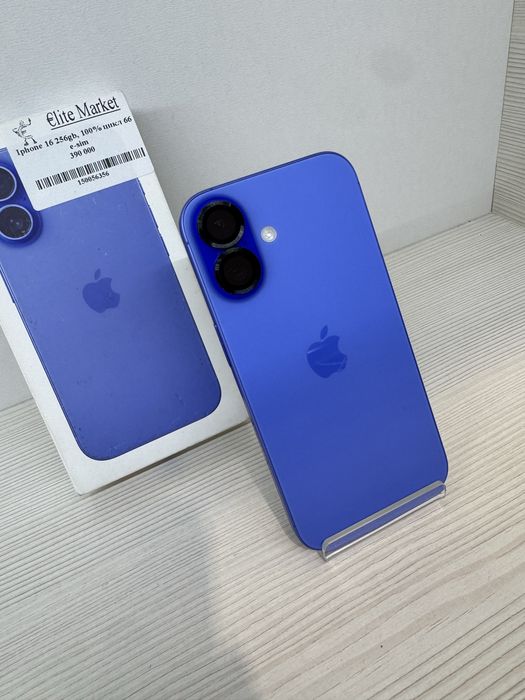 iPhone 16 (e-sim) 256Гб | KASPI 0-0-12