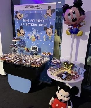 Mase de candy bar pentru evenimente Love, Sweet, Baby, 18, Michey, Minnie