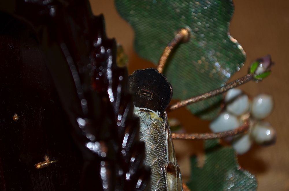 MINIATURA ARGINT 925 cu EMAIL - Pereche Rate Mandarin - China - 140g.!