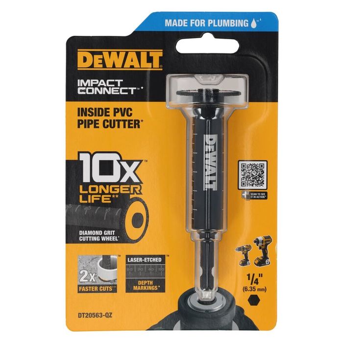 Приставка за вътрешно рязане на PVC тръби DeWALT DT20563, 1/4″, 34мм