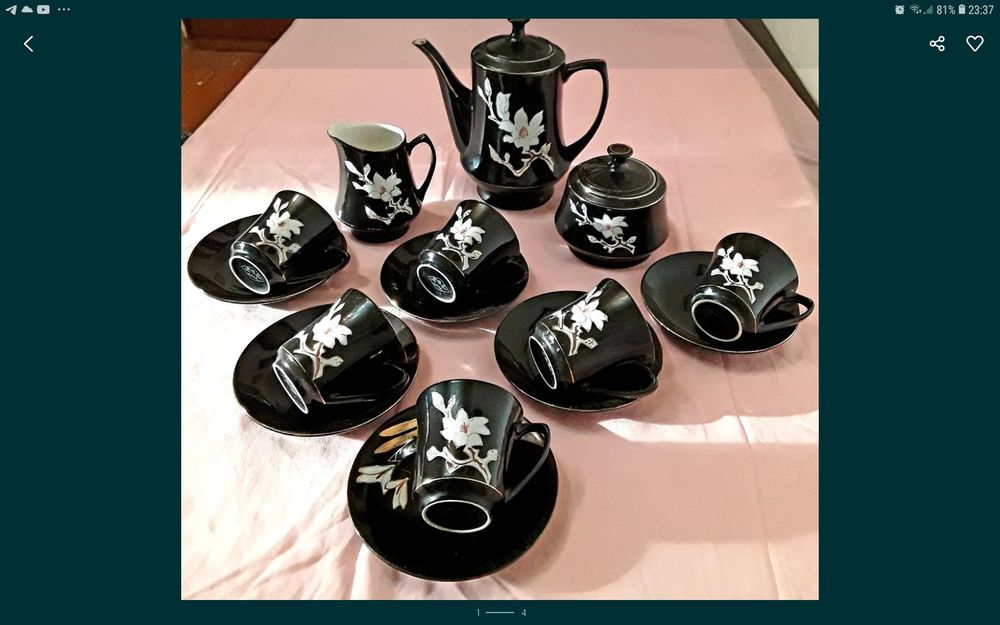 Антикварный китайский чайный сервиз " магнолия" середины 20 века
