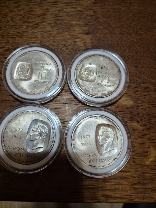 Monezi moneda argint 10 Bolivares 1973 Venezuela