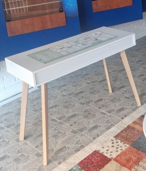 Бюро TAMHOLT 50x100 бяло/натурал