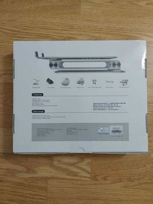 Suport Stand Laptop Nillkin ProDesk Aluminiu Argintiu 17 inchi