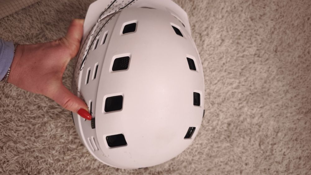 Casca ski Smith alba