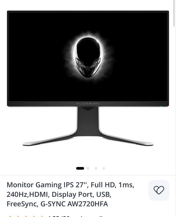 Monitor Alienware 240hz