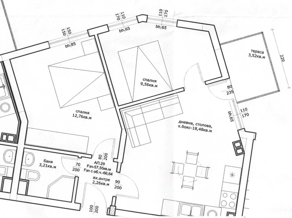 Продава се Тристаен апартамент в Банско - 61 кв.м за 695 €/кв.м - Снимка #1