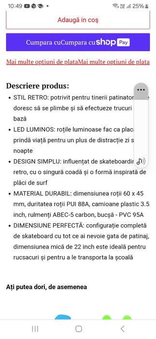 Skateboard Nou Xootz cu led