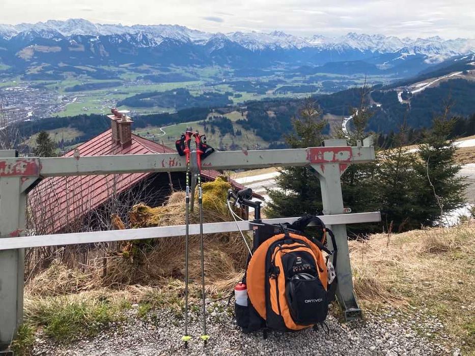 Trotineta montana Skyver Cross pliabil pt downhill, cu rucsac Orthovox