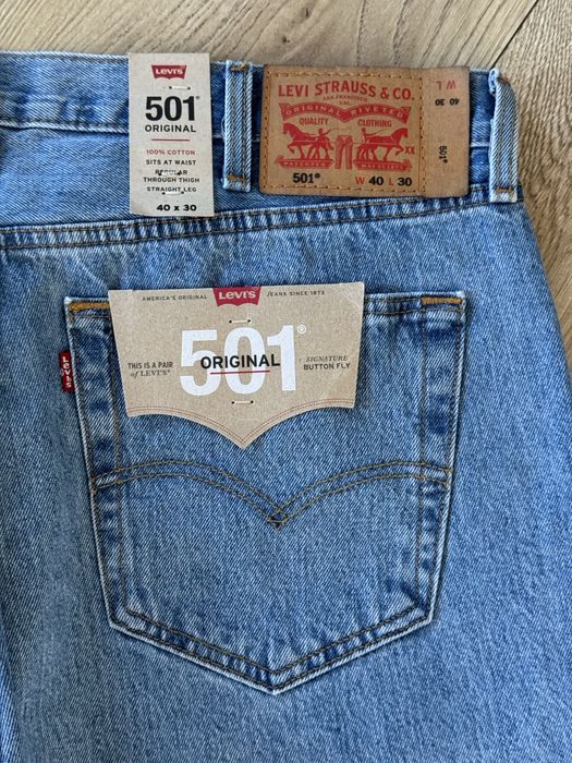 Blugi LEVIS 501 Albastru Barbati | Marime 40 x 30 (Talie 104 cm)