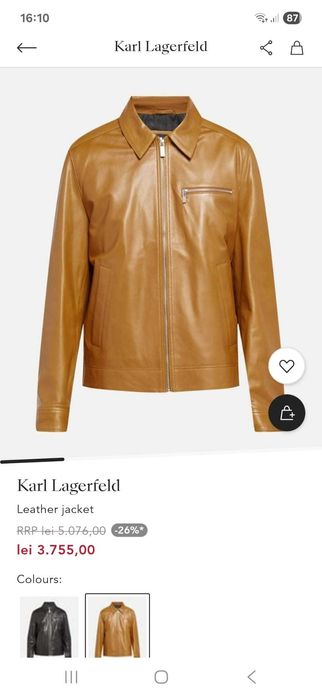 Jacheta de piele Karl Lagerfeld