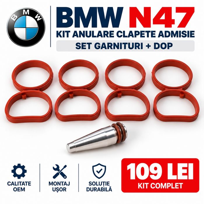 Kit BMW N47 (dopuri) anulare clapete admisie N47 2.0 D