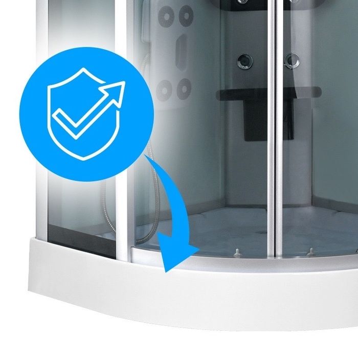 Cabina de dus cu Hidromasaj si Sauna, Dimensiune 90x90cm