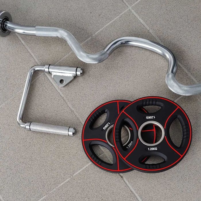 Олимпийски Super SZ Крив Лост, Хром, Двойно Огънат Лост за Бицепс