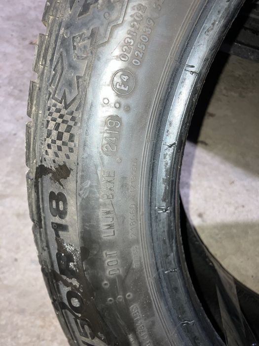 Гуми 245 50 18 рънфлат 7/8мм dot2019